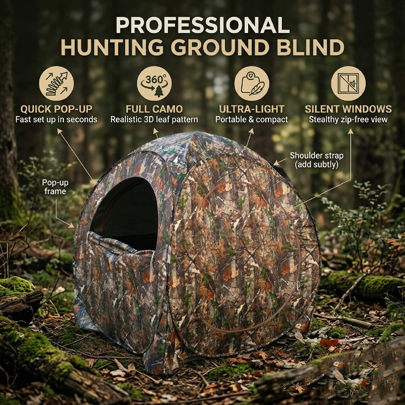Camouflage Pop-Up Hunting Blin - Hunting & Outdoor Supplies Vanderbijlpark review and price