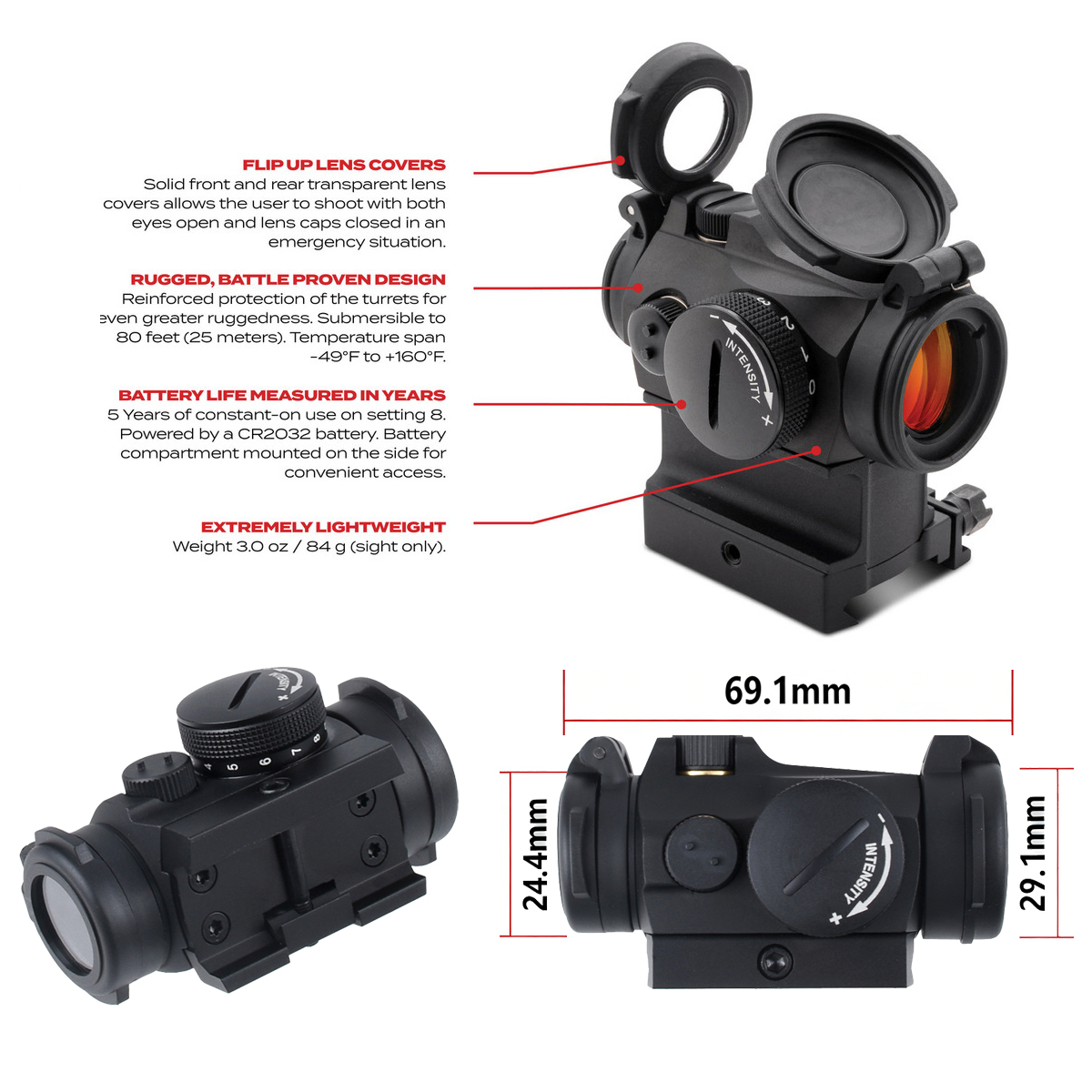 Tactical T01/02 2MOA Red Dot S - Outdoor Hunting Range review and price